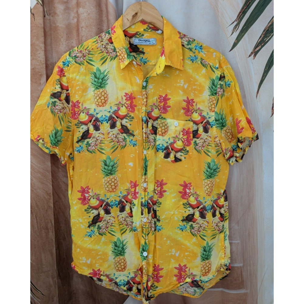 Desigual Toucan Tropical Button Down Shirt